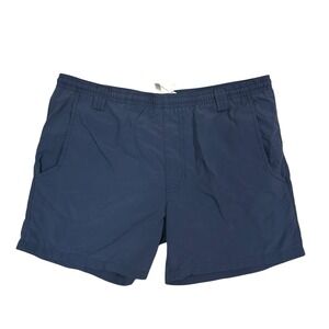 Bear Bottom Swim Trunks Mens Small 5.5" Inseam Navy Blue Drawstring